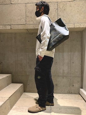 「B2nd」｜「アイテム（スウェット）」を使った、yamamotoさん（メンズ・170cm）の秋コーディネート