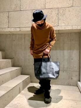 「B'2nd（ビーセカンド）のアイテム（バッグ）」を使った、yamamotoさん（メンズ・170cm）の冬コーディネート