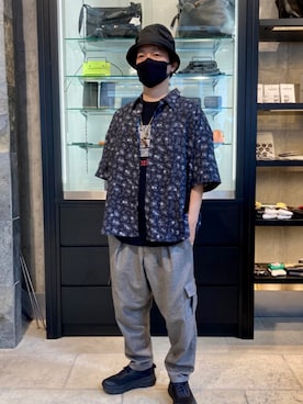 「qwerty（クワーティ）のアイテム」を使った、yamamotoさん（メンズ・170cm）の春コーディネート