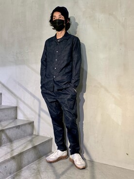 「junhashimoto（ジュンハシモト）のアイテム（トップス）」を使った、yamamotoさん（メンズ・170cm）の春コーディネート