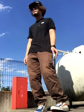 「Subciety（サブサエティ）のMESH CAP-SALOON-（キャップ、ブラック系）」を使った、xxxgreamxxxさん（メンズ・178cm）の春コーディネート
