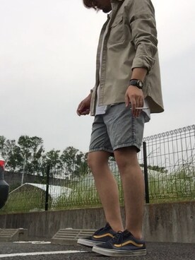 「H&M（エイチ・アンド・エム）のアイテム（ジャケット/アウター、ベージュ系）」を使った、xxxgreamxxxさん（メンズ・178cm）の春コーディネート