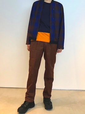 「OAMC（オーエーエムシー）のアイテム（ジャケット/アウター）」を使った、ジョーノスケさん（メンズ・176cm）の秋コーディネート