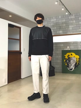 「Alexander McQueen（アレキサンダーマックイーン）のアイテム（スウェット）」を使った、ジョーノスケさん（メンズ・176cm）の秋コーディネート