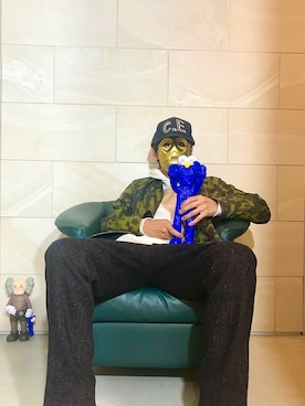 「C.E（シーイー）のアイテム（帽子）」を使った、ジョーノスケさん（メンズ・176cm）の秋コーディネート