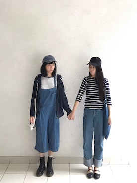 「cotton on（コットンオン）のアイテム（帽子）」を使った、Mさん（レディース・160cm）の春コーディネート