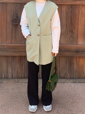 「SHEL’TTER（シェルター）のアイテム（ジャケット/アウター）」を使った、Suzu さん（レディース・161cm）の夏コーディネート