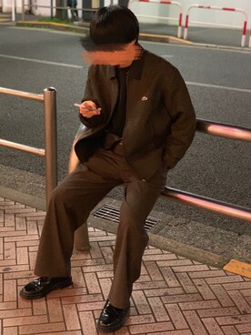 「HARE（ハレ）のアイテム（スウェット）」を使った、Naotoさん（メンズ・165cm）の冬コーディネート