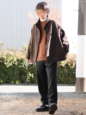 「HARE（ハレ）のアイテム（ブルゾン）」を使った、Naotoさん（メンズ・165cm）の冬コーディネート