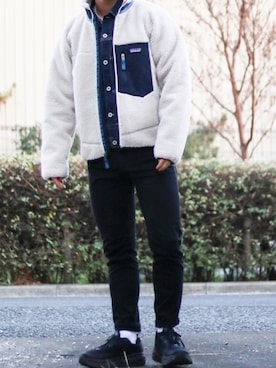 「Steven Alan（スティーブンアラン）のアイテム（レッグウェア）」を使った、Naotoさん（メンズ・165cm）の冬コーディネート