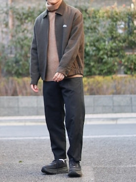 「LACOSTE（ラコステ）のアイテム（ジャケット/アウター）」を使った、Naotoさん（メンズ・165cm）の冬コーディネート