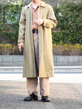 「マーチン」｜「アイテム（トレンチコート）」を使った、Naotoさん（メンズ・165cm）の春コーディネート