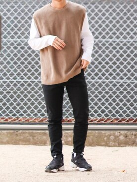 「Steven Alan（スティーブンアラン）のアイテム（レッグウェア）」を使った、Naotoさん（メンズ・165cm）の春コーディネート