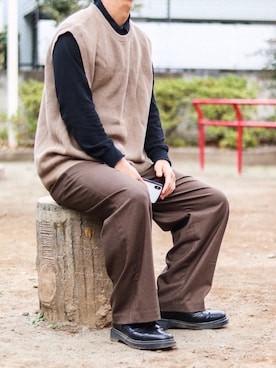 「LACOSTE」｜「アイテム（ブーツ）」を使った、Naotoさん（メンズ・165cm）の春コーディネート