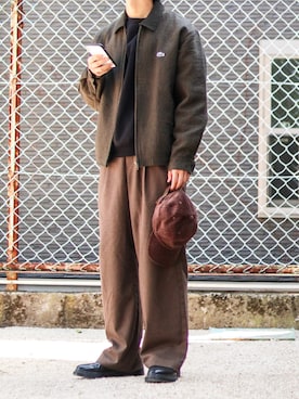「LACOSTE（ラコステ）のアイテム（ジャケット/アウター）」を使った、Naotoさん（メンズ・165cm）の春コーディネート