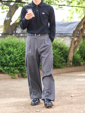 「LACOSTE」｜「アイテム（ブーツ）」を使った、Naotoさん（メンズ・165cm）の夏コーディネート