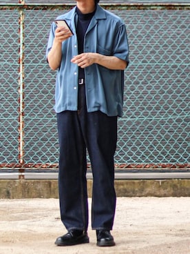 ブーツを使った デニムワイドパンツ のメンズ人気ファッションコーディネート Wear