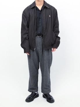 「Ralph Lauren」｜「アイテム（ブルゾン）」を使った、Naotoさん（メンズ・165cm）の秋コーディネート