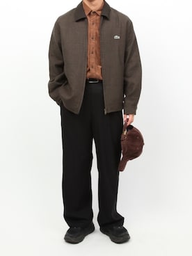 「LACOSTE（ラコステ）のアイテム（ジャケット/アウター）」を使った、Naotoさん（メンズ・165cm）の秋コーディネート