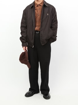 「Ralph Lauren」｜「アイテム（ブルゾン）」を使った、Naotoさん（メンズ・165cm）の秋コーディネート