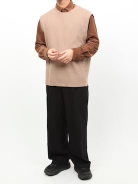 「RAGEBLUE（レイジブルー）のアイテム（ベスト）」を使った、Naotoさん（メンズ・165cm）の秋コーディネート