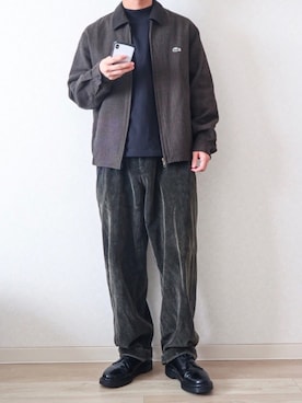 「LACOSTE（ラコステ）のアイテム（ジャケット/アウター）」を使った、Naotoさん（メンズ・165cm）の秋コーディネート