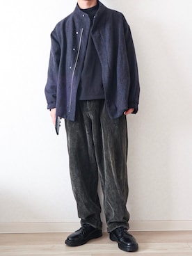 「Steven Alan（スティーブンアラン）のアイテム（スウェット）」を使った、Naotoさん（メンズ・165cm）の冬コーディネート