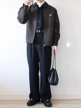 「LACOSTE（ラコステ）のアイテム（ジャケット/アウター）」を使った、Naotoさん（メンズ・165cm）の冬コーディネート