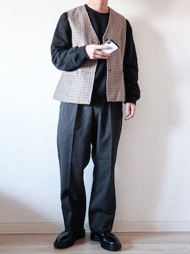 「Steven Alan（スティーブンアラン）のアイテム（スウェット）」を使った、Naotoさん（メンズ・165cm）の冬コーディネート