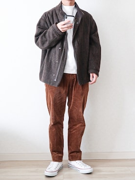 「HARE（ハレ）のアイテム（ブルゾン）」を使った、Naotoさん（メンズ・165cm）の冬コーディネート