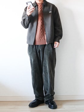 「LACOSTE（ラコステ）のアイテム（ジャケット/アウター）」を使った、Naotoさん（メンズ・165cm）の冬コーディネート