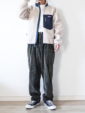 「チャックテイラー」｜「アイテム（ブルゾン）」を使った、Naotoさん（メンズ・165cm）の冬コーディネート