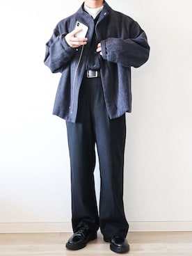 「HARE（ハレ）のアイテム（ブルゾン）」を使った、Naotoさん（メンズ・165cm）の冬コーディネート