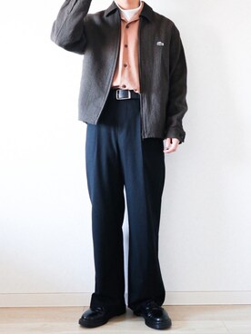 「LACOSTE（ラコステ）のアイテム（ジャケット/アウター）」を使った、Naotoさん（メンズ・165cm）の冬コーディネート