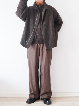 カーディガン ボレロを使った 茶色 のメンズ人気ファッションコーディネート Wear