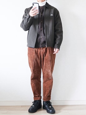 「LACOSTE（ラコステ）のアイテム（ジャケット/アウター）」を使った、Naotoさん（メンズ・165cm）の冬コーディネート