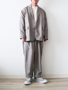 「FREAK'S STORE（フリークスストア）のアイテム（テーラードジャケット）」を使った、Naotoさん（メンズ・165cm）の春コーディネート