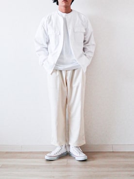 「ハイカットスニーカー」｜「アイテム（レッグウェア）」を使った、Naotoさん（メンズ・165cm）の春コーディネート