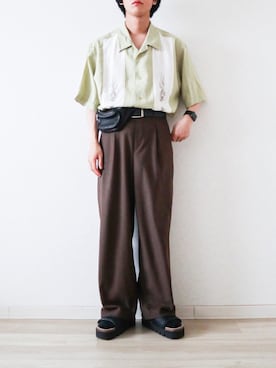 「Steven Alan（スティーブンアラン）のアイテム（レッグウェア）」を使った、Naotoさん（メンズ・165cm）の夏コーディネート