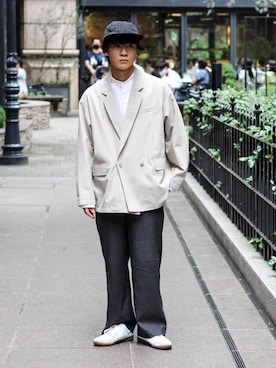 「FREAK'S STORE（フリークスストア）のアイテム（テーラードジャケット）」を使った、Naotoさん（メンズ・165cm）の秋コーディネート