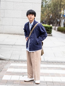 「軍物」｜「アイテム（その他）」を使った、Naotoさん（メンズ・165cm）の冬コーディネート