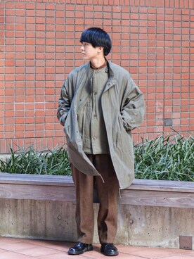 「レースアップシューズ」｜「アイテム（モッズコート）」を使った、Naotoさん（メンズ・165cm）の冬コーディネート