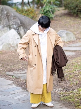 「TRIANGLE PALETTE（トライアングルパレット）のアイテム（パンツ）」を使った、Naotoさん（メンズ・165cm）の冬コーディネート