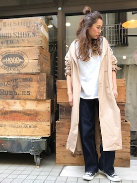 「CONVERSE（コンバース）のconverse（コンバース） ALL STAR OX（オールスターOX）（スニーカー）」を使った、miwa93さん（レディース・164cm）の春コーディネート