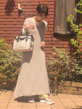「Lucida（ルシーダ）のアイテム（サンダル）」を使った、manaさん（レディース・155cm）の夏コーディネート