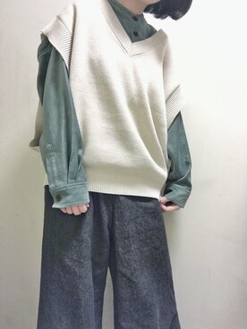 「秋のマイ旬スタイル」｜「アイテム（サロペット/オーバーオール）」を使った、すずをとさん（レディース・158cm）の秋コーディネート