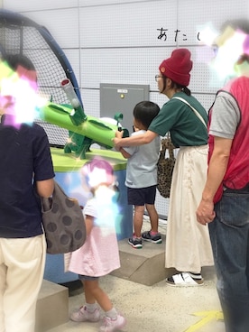 「coen」｜「アイテム（ニットキャップ/ビーニー）」を使った、こたmamaさん（レディース・154cm）の夏コーディネート