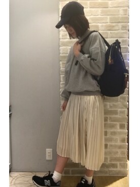 「Anello」｜「アイテム（スウェット）」を使った、にける★さん（レディース・164cm）の秋コーディネート
