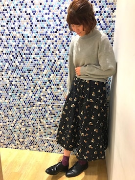 「earth music&ecology（アースミュージックアンドエコロジー）のアイテム（その他シューズ）」を使った、にける★さん（レディース・164cm）の冬コーディネート