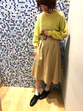 「earth music&ecology（アースミュージックアンドエコロジー）のアイテム（その他シューズ）」を使った、にける★さん（レディース・164cm）の冬コーディネート